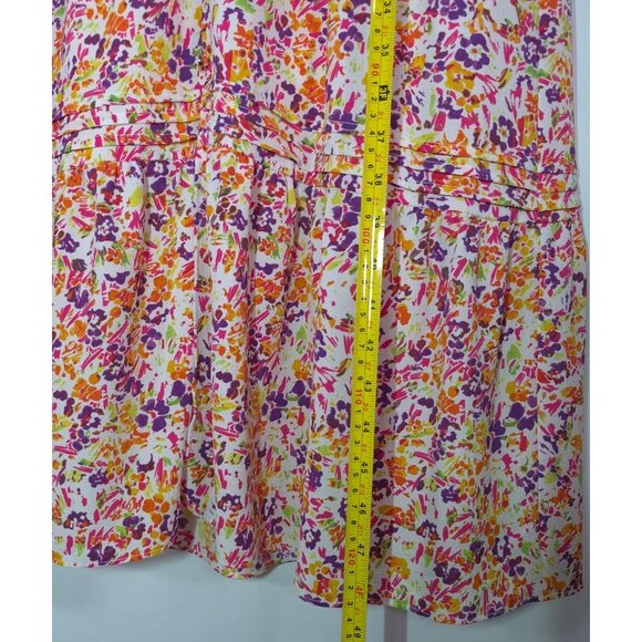 Julia Jordan Floral Ruffle Maxi Dress Women( 8) Multicolor V Neck Short Sleeve. - Picture 14 of 14